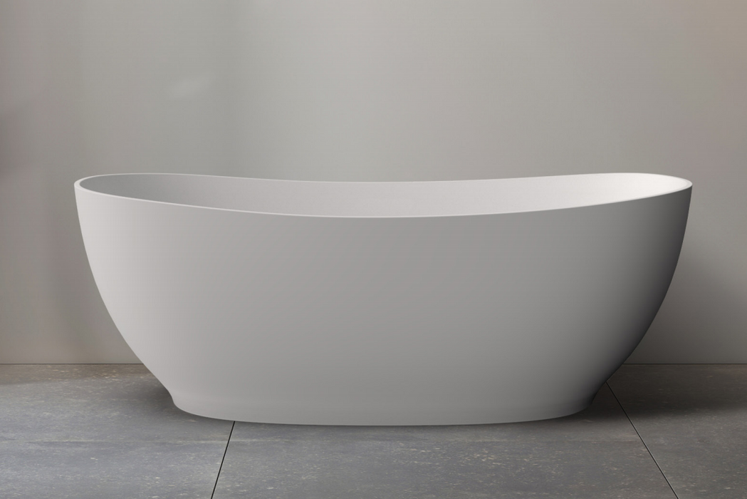 1500/1700*800*650mm ABS Layla Riva-Slim Matt White Oval Acrylic Freestanding Bathtub