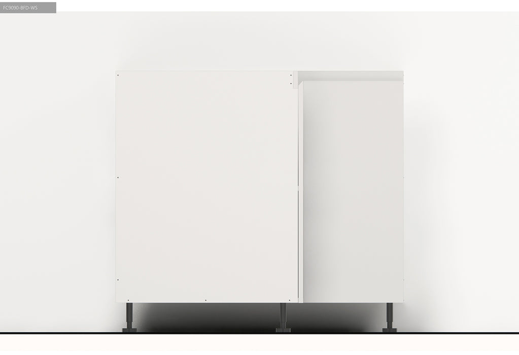 725*900*900mm Satin White Floor Corner Cabinet