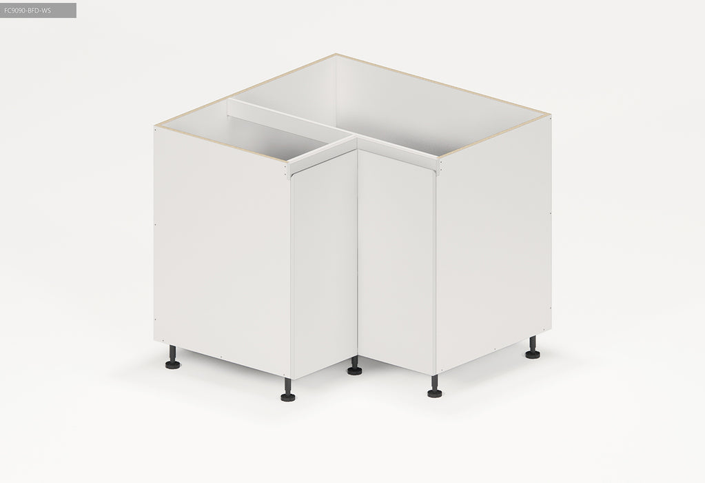 725*900*900mm Satin White Floor Corner Cabinet