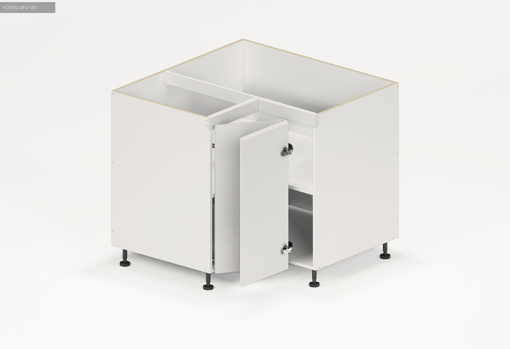 725*900*900mm Satin White Floor Corner Cabinet