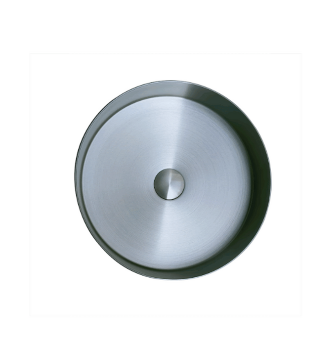 380*380*110mm Infinity Handmade Brushed Nickel Stainless Steel Round Above Counter Basins