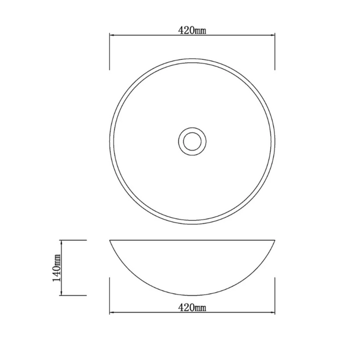 420*420*140mm Infinity Art Mosaic Marble Stone Round Above Counter Basins