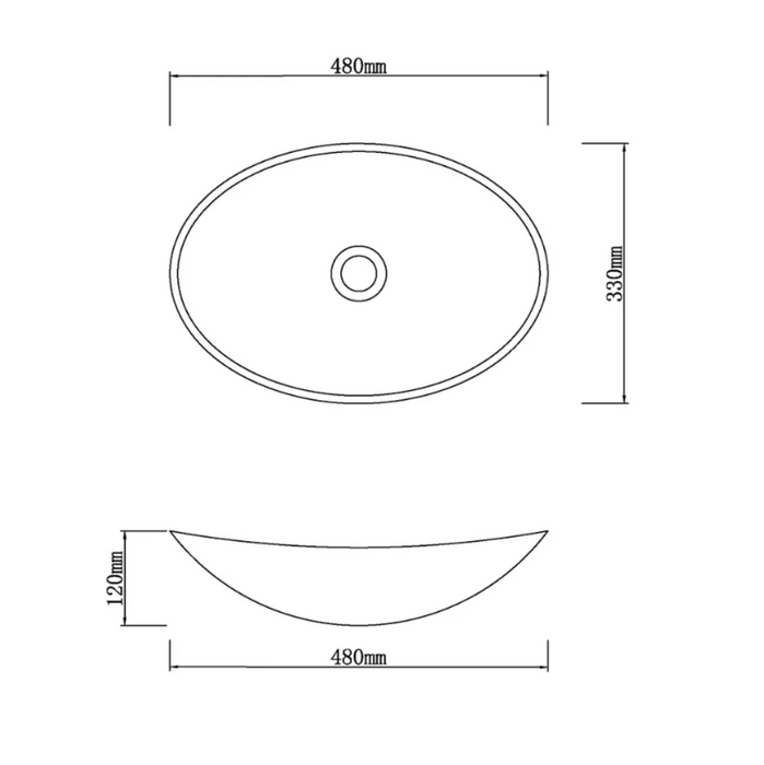 480*330*120mm Infinity Art White Marble Stone Special Shape Above Counter Basins