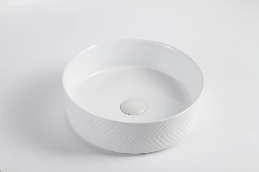 360x360x120mm ABS 499 Gloss White/Matt White/Matt Black/Matt Grey Ceramic Round Above Counter Basin