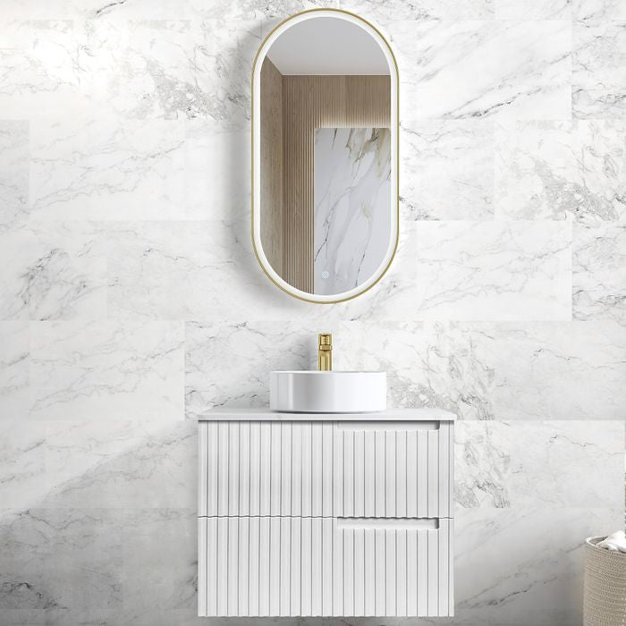 600-1500*460*550mm Noosa Matte White High Moisture Resistant Plywood/Polyurethane Wall Hung Vanity