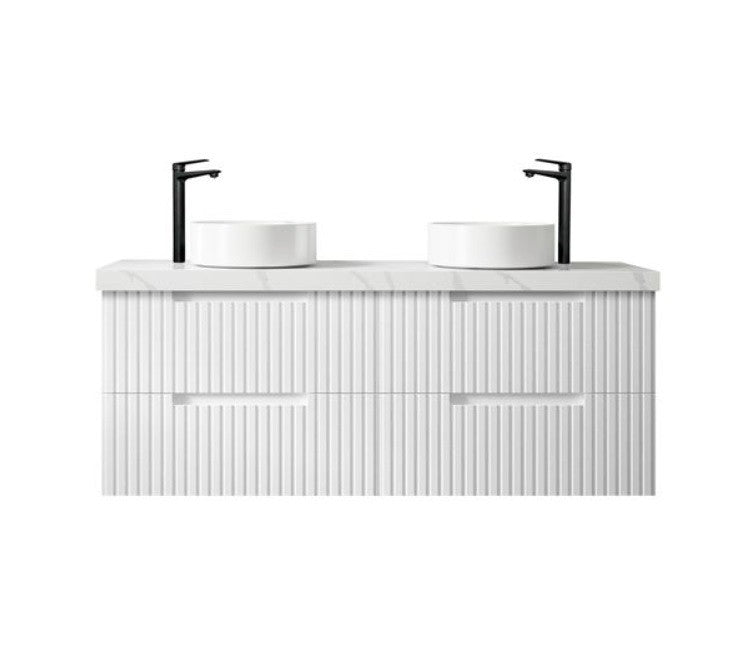 600-1500*460*550mm Noosa Matte White High Moisture Resistant Plywood/Polyurethane Wall Hung Vanity