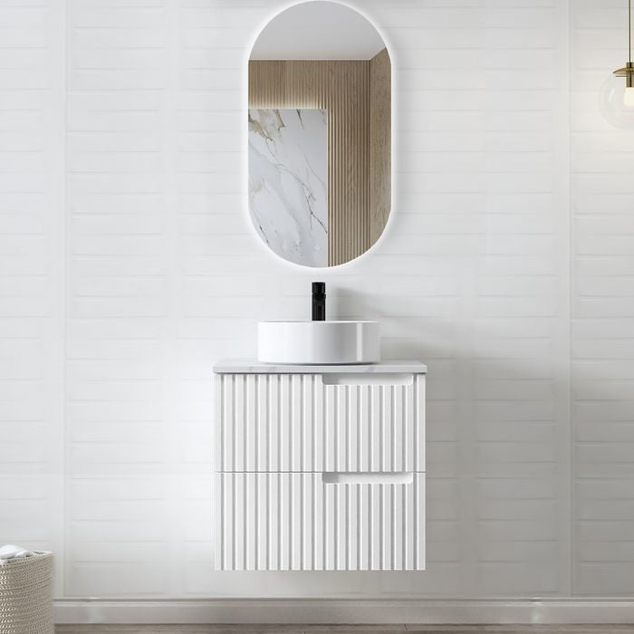 600-1500*460*550mm Noosa Matte White High Moisture Resistant Plywood/Polyurethane Wall Hung Vanity