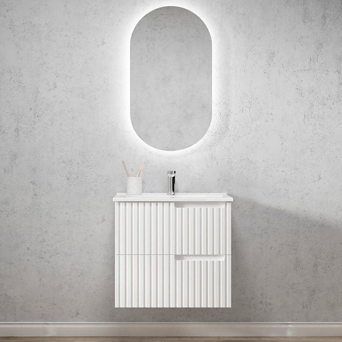 600-1500*460*550mm Noosa Matte White High Moisture Resistant Plywood/Polyurethane Wall Hung Vanity