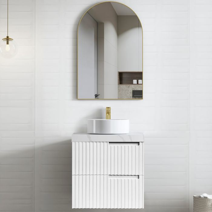 600-1500*460*550mm Noosa Matte White High Moisture Resistant Plywood/Polyurethane Wall Hung Vanity