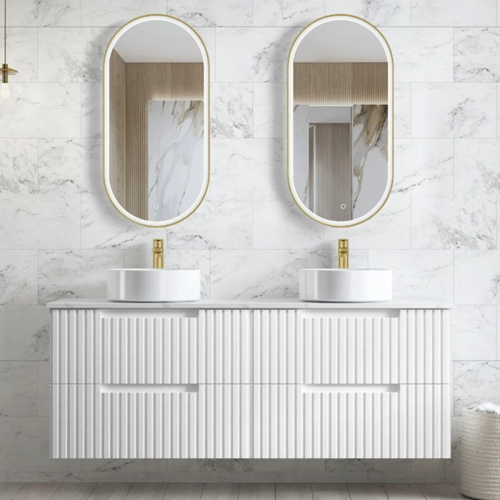 600-1500*460*550mm Noosa Matte White High Moisture Resistant Plywood/Polyurethane Wall Hung Vanity