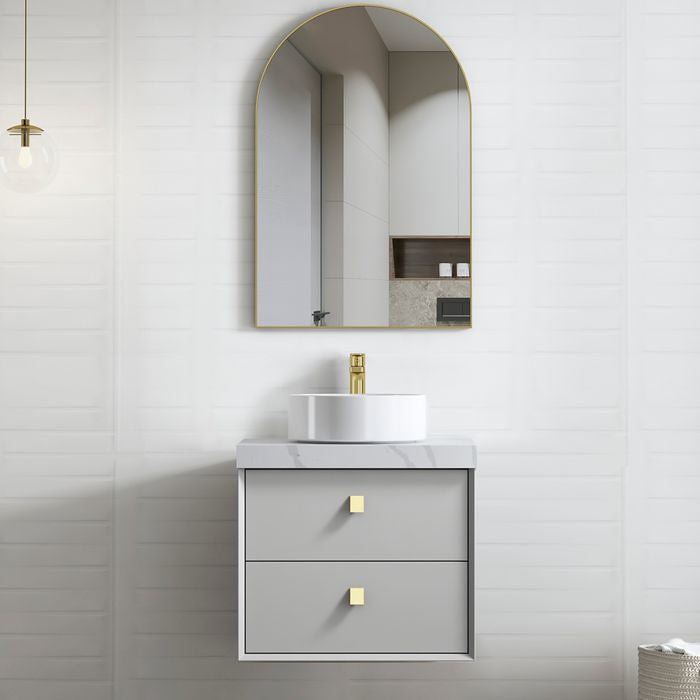 600-1500*460*550mm Boston Light Grey High Moisture Resistant Plywood/Polyurethane Wall Hung Vanity