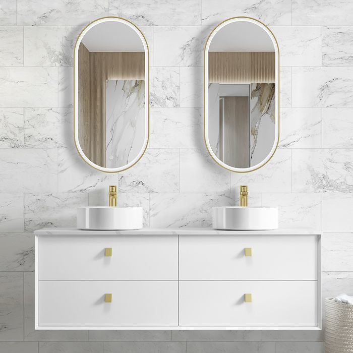 900-1200*460*550mm Boston Matt White High Moisture Resistant Plywood/Polyurethane Wall Hung Vanity