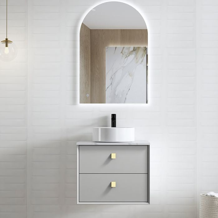 600-1500*460*550mm Boston Light Grey High Moisture Resistant Plywood/Polyurethane Wall Hung Vanity