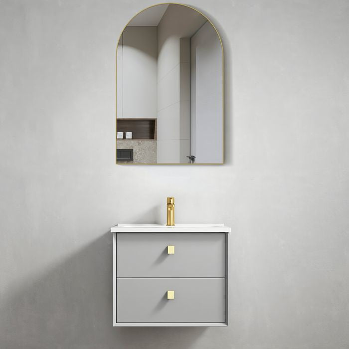 600-1500*460*550mm Boston Light Grey High Moisture Resistant Plywood/Polyurethane Wall Hung Vanity