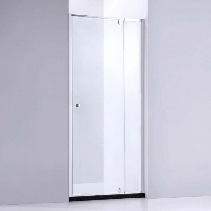 700-1470x2000mm Semi-frameless Pivot Door Wall to Wall Chrome Fittings 6mm Glass Shower Screens