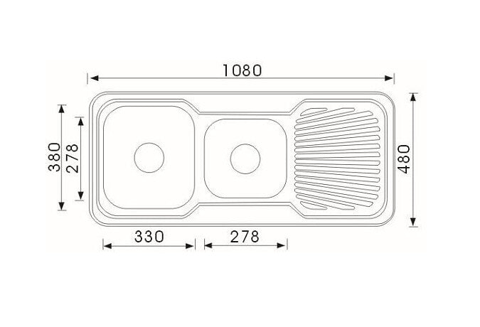 1080*480*170mm BK Traditionell 304 Stainless Steel Round Undermount 1 and 3/4 Bowl Wirh Drainer Laundry Kitchen Sink