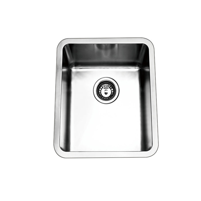 440*380*200mm BK Traditionell 304 Stainless Steel Chrome Square Undermount Single Bowl Laundry Kitchen Sink