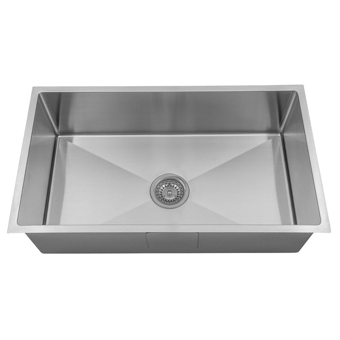 720*440*230mm BK Arcko LUX Undermount Chrome Square 304 Stainless Steel Single Bowl Laundry Kitchen Sink