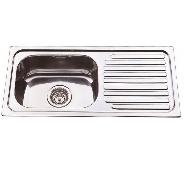 760*360*170mm BK Traditionell 304 Stainless Steel Square Undermount Wirh Drainer Laundry Kitchen Sink