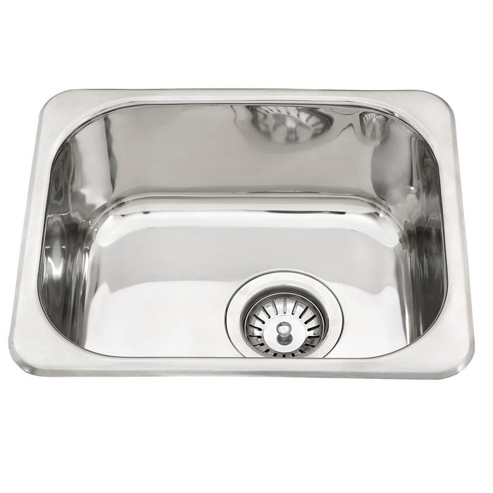 390*320*160mm BK Traditionell 304 Stainless Steel Chrome Square Undermount Single Bowl Laundry Kitchen Sink