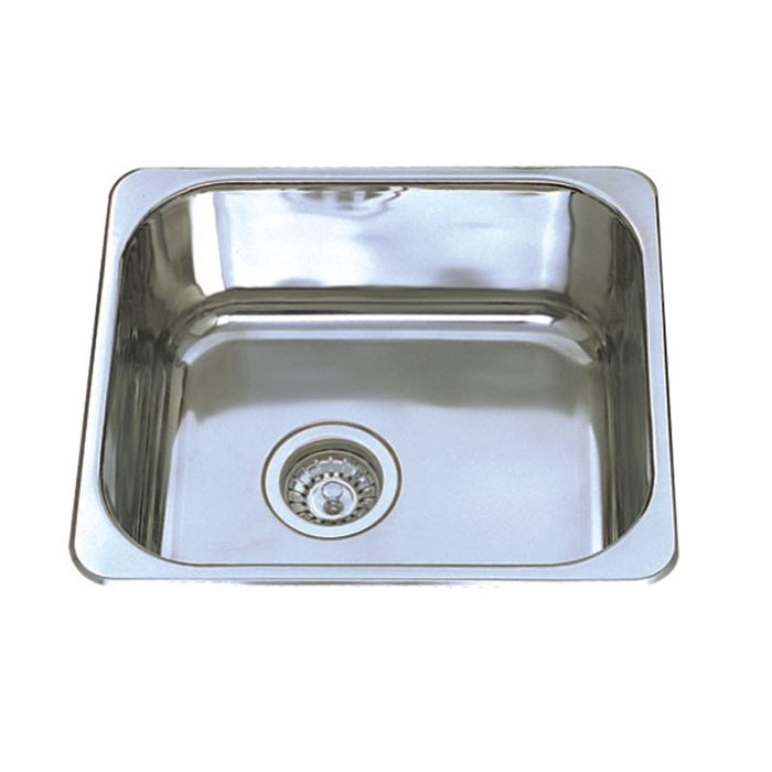 440*390*170mm BK Traditionell 304 Stainless Steel Chrome Square Undermount Single Bowl Laundry Kitchen Sink