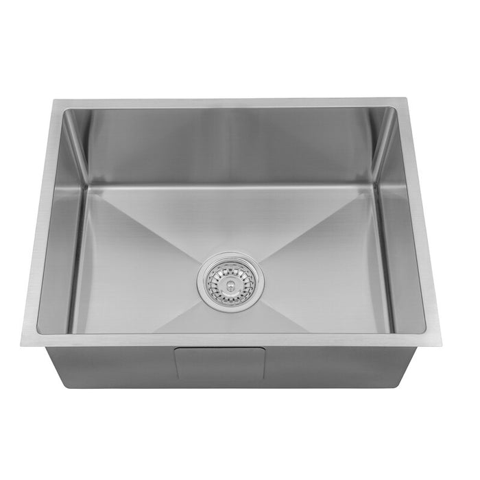 580*440*230mm BK Arcko LUX Undermount Chrome Square Stainless Steel Single Bowl 304 Laundry Kitchen Sink