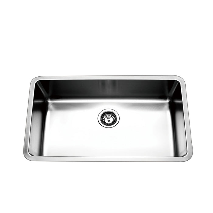 440*740*200mm BK Traditionell 304 Stainless Steel Chrome Square Undermount Single Bowl Laundry Kitchen Sink