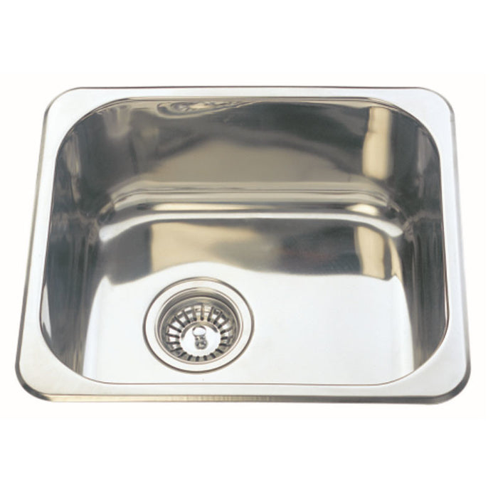 420*370*170mm BK Traditionell 304 Stainless Steel Chrome Square Undermount Single Bowl Laundry Kitchen Sink