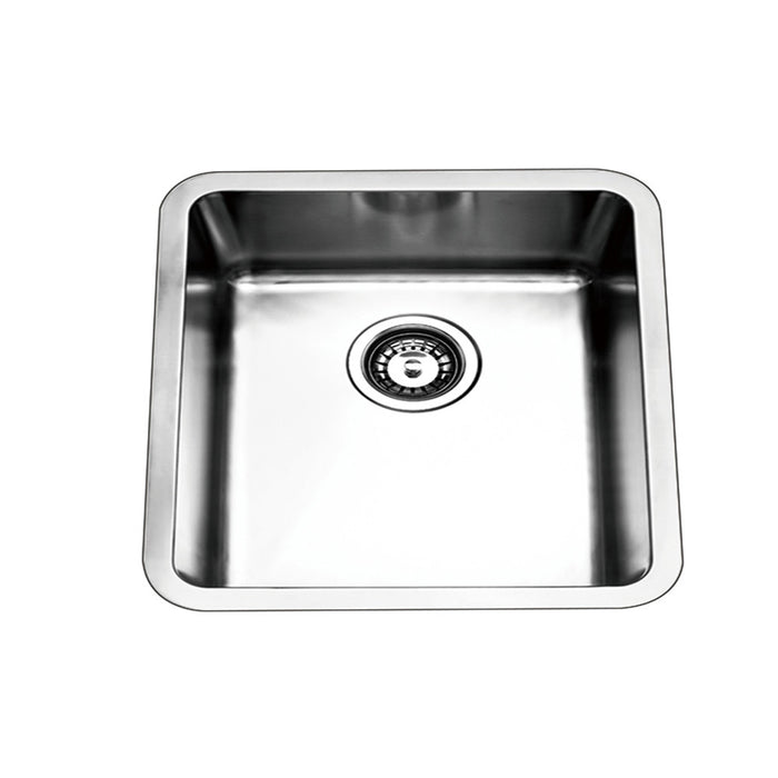 440*540*200mm BK Traditionell 304 Stainless Steel Chrome Square Undermount Single Bowl Laundry Kitchen Sink