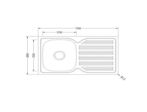 1000*450*235mm BK 304 Stainless Steel Chrome Square Undermount Single Bowl Laundry Kitchen Sink