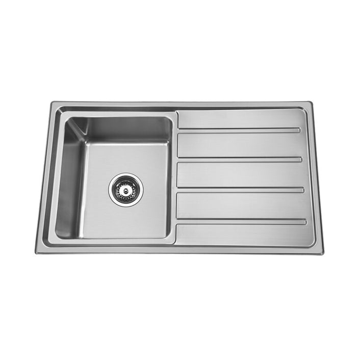 860*500*200mm BK Traditionell 304 Stainless Steel Chrome Square Undermount Single Bowl Laundry Kitchen Sink