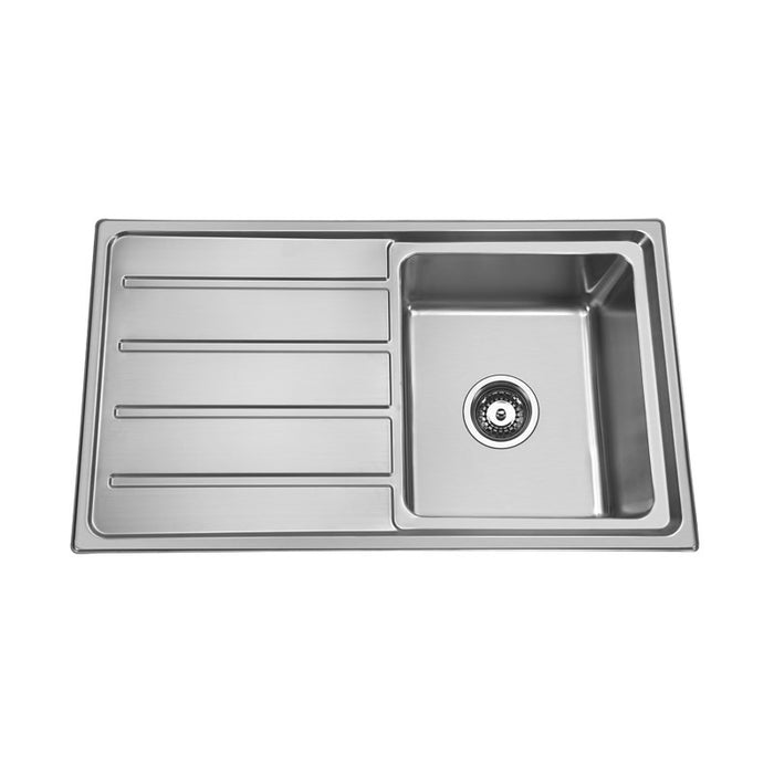 860*500*200mm BK Traditionell 304 Stainless Steel Chrome Square Undermount Single Bowl Laundry Kitchen Sink