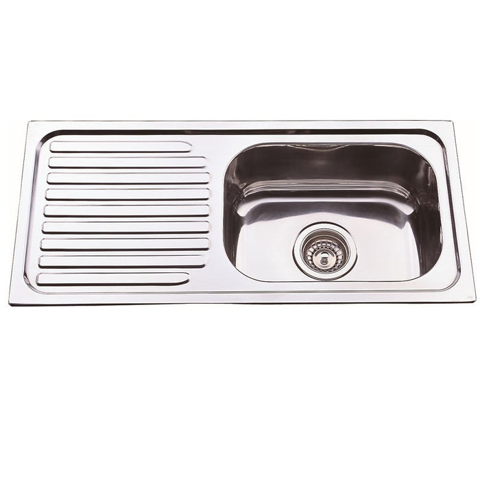 760*360*170mm BK Traditionell 304 Stainless Steel Square Undermount Wirh Drainer Laundry Kitchen Sink