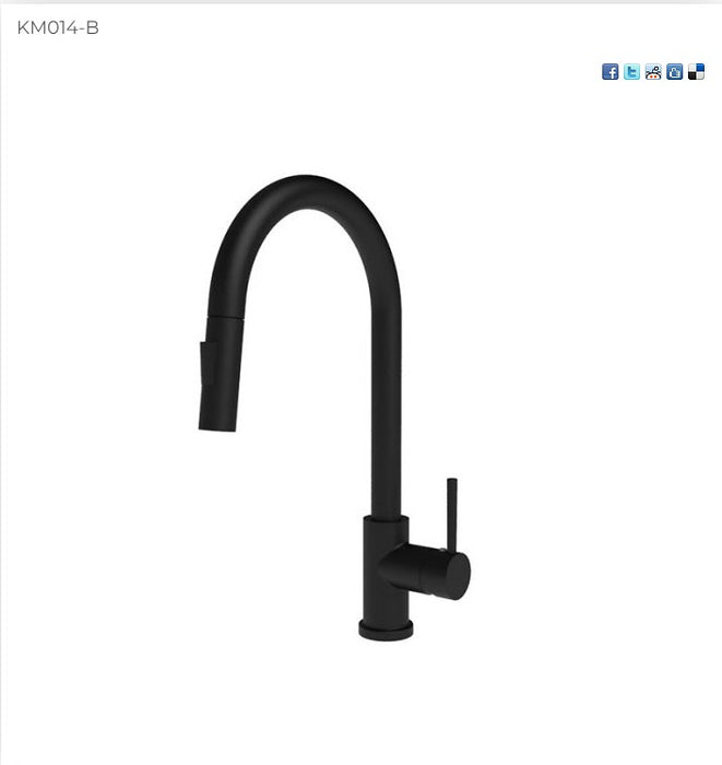 BK Kuchendesigner Chrome/Matt Black/Brushed Nickel/Gunmetal Grey/Brushed Gold Brass Round Pull Out Kitchen Mixer