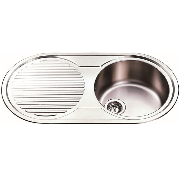 915*485*200mm Traditionell 304 Stainless Steel Round Undermount Wirh Drainer Laundry Kitchen Sink