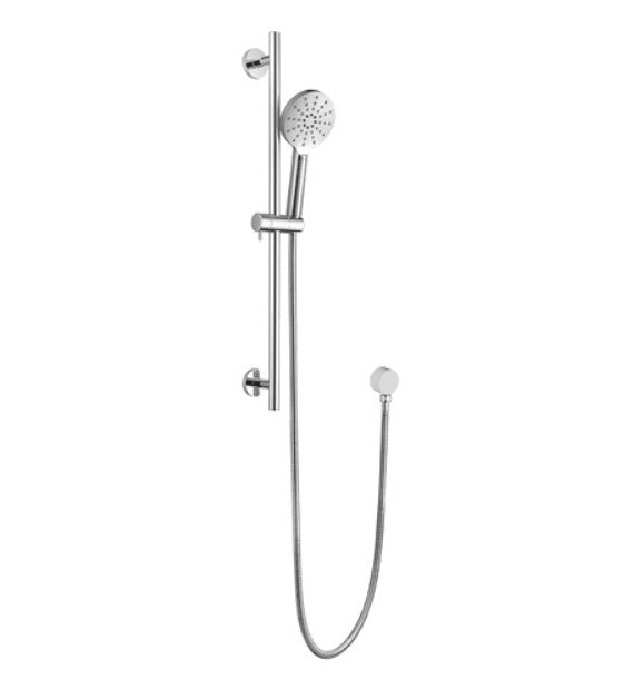 BK Rund Round Multifunction Sliding Chrome/Matt Black/Brushed Nickel Rail Showers