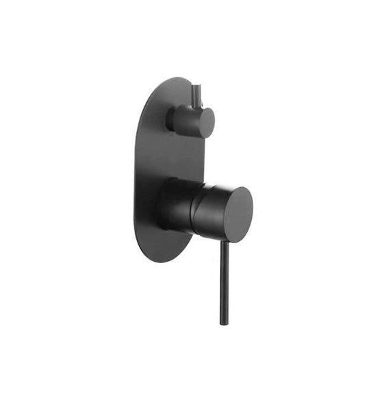 BK Rund Chrome/Matt Black/Brushed Nickel Brass Round Shower Wall Mixer With Diverter