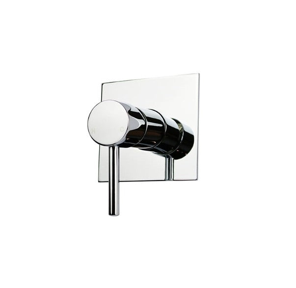 BK Rund Chrome/Matt Black Premium Brass Round Bath/Shower Wall Mixer