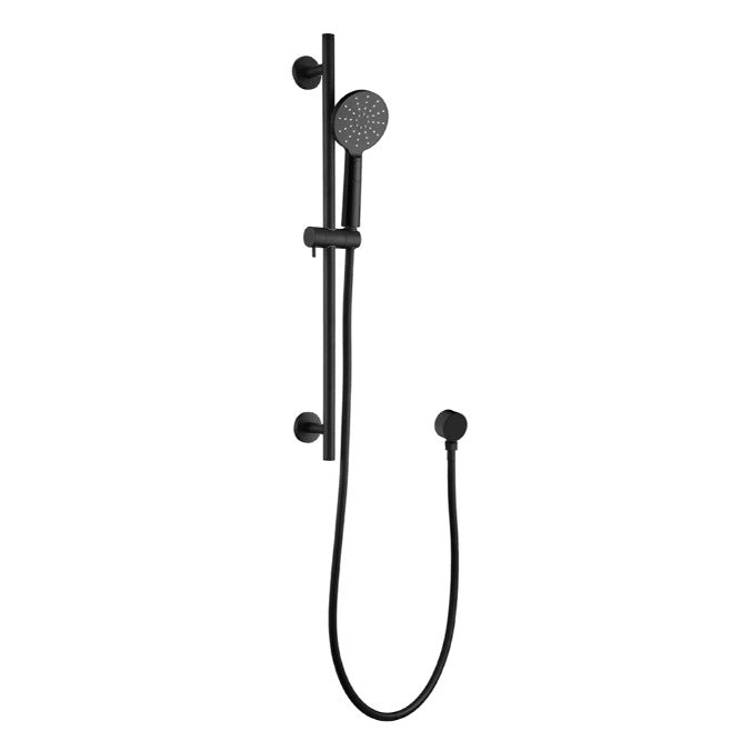 BK Rund Round Multifunction Sliding Chrome/Matt Black/Brushed Nickel Rail Showers