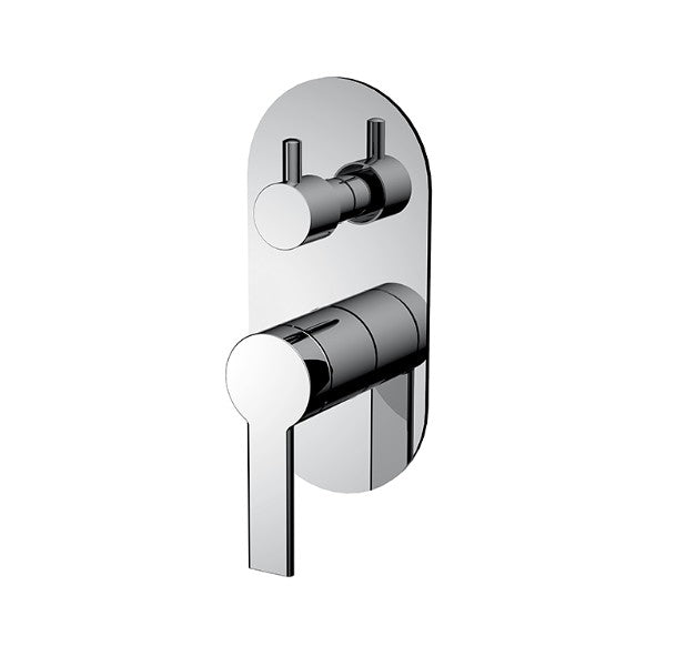 BK Iris Chrome/Matt Black/Brushed Nickel Brass Round Shower Mixer With Divertor