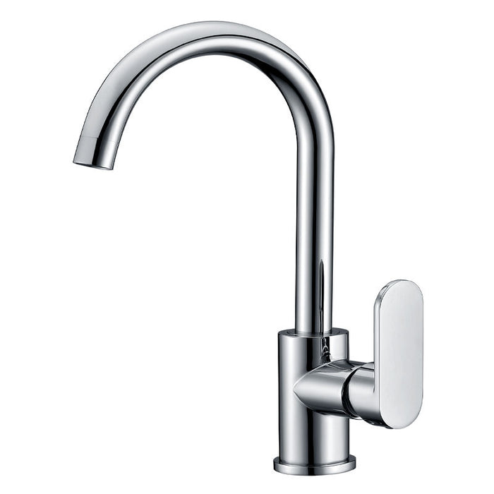 BK Gooseneck Chrome/Matt Black/Brushed Nickel Brass Swiviel Sink Mixer