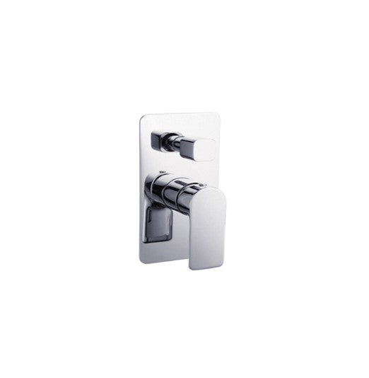 BK Luxus Chrome/Matt Black/Brushed Nickel/Brushed Gold Brass Square Shower Wall Mixer With Diverter