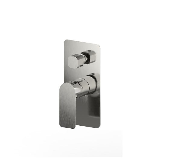 BK Luxus Chrome/Matt Black/Brushed Nickel/Brushed Gold Brass Square Shower Wall Mixer With Diverter