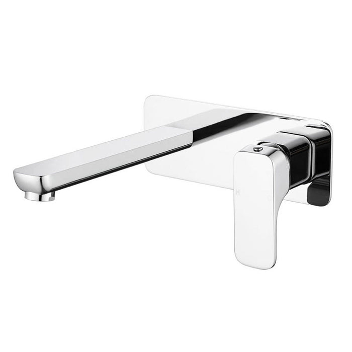 BK Kompakt Eckig Chrome/Matt Black/Brushed Nickel Brass Square Bath/Basin Shower Wall Mixer With Spout