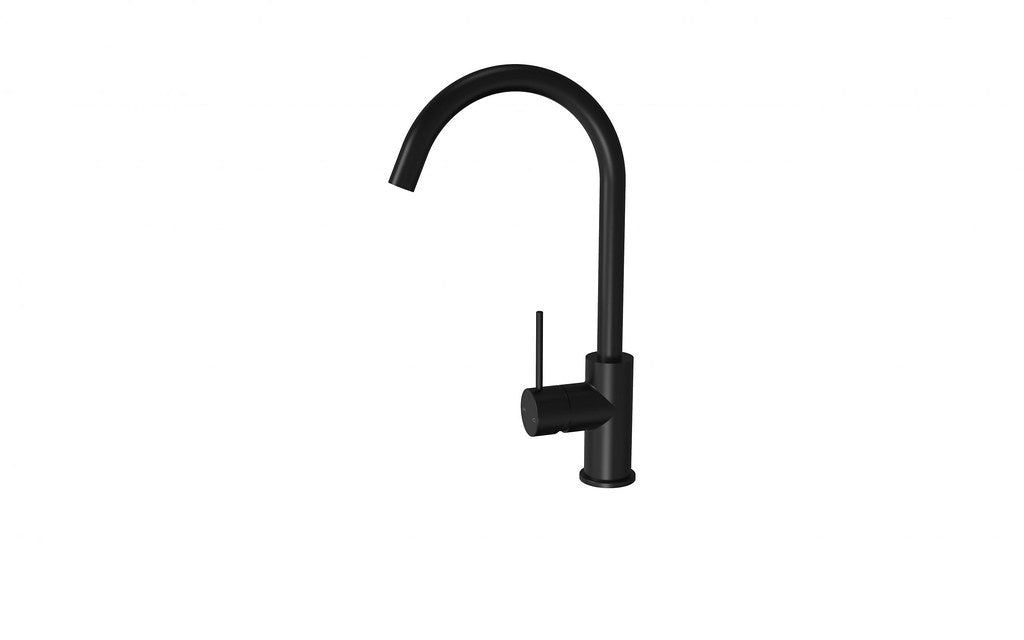 BK Morgan Chrome/Matt Black/Brushed Nickel Brass Gooseneck Swivel Sink Mixer