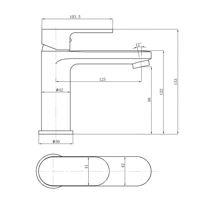 BK Chrome/Matt Black/Brushed Nickel Brass Oval Handle Basin Mixer