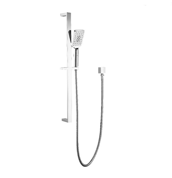 BK Eckig Square Sliding Chrome/Matt Black/Gunmetal Grey/Brushed Nickel Rail Showers