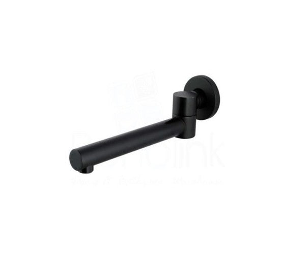 180mm BK Rund Chrome/Matt Black/Brushed Nickel Brass Round Swivel Bath Spout