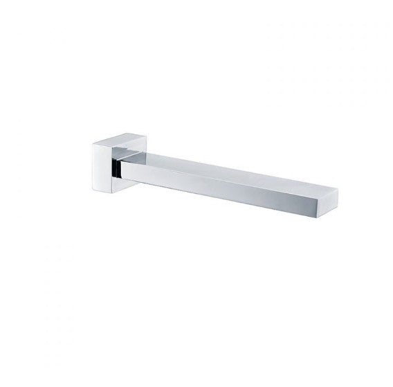 180mm BK Eckig Chrome/Matt Black Brass Square Bath Spout