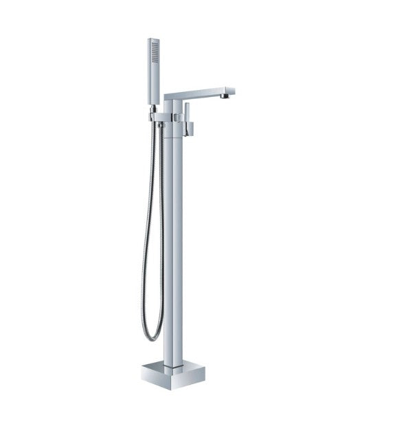 BK Eckig Chrome Hand Shower Floor Mounted Bath Mixers